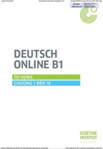 Deutsch Online B1 - Từ vựng Chương 1 đến 18