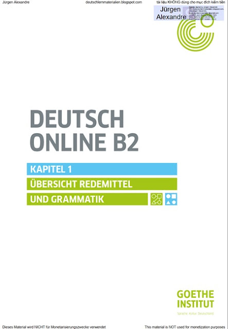 Deutsch Online B2 - Übersicht Redemittel und Grammatik
