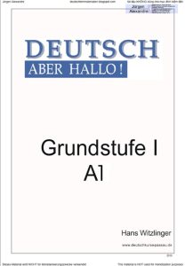 Deutsch aber HALLO - Grammatikübungen A1